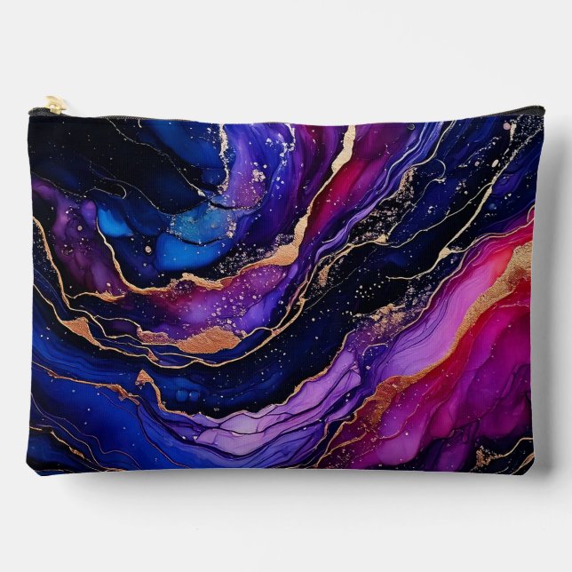 Pochette À Accessoires Sapphire Amethyst Encre d'alcool (Recto)