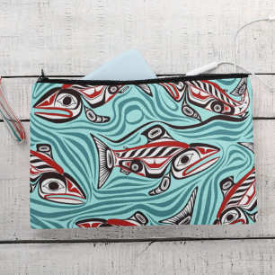 Pochette À Accessoires Saumon Haida Art Spirit Pacific Northwest Native