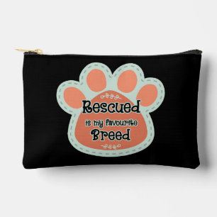 Pochette À Accessoires Sauvée est l'empreinte de patte de chien de ma rac