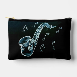 Pochette À Accessoires Saxophone And Music Notes