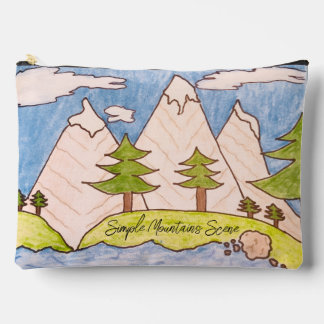 Pochette À Accessoires Scène de montagnes simple