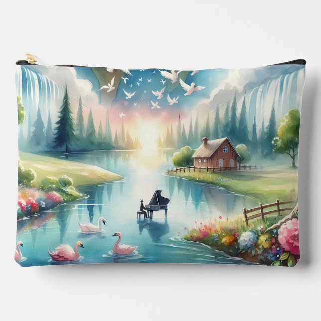 Pochette À Accessoires Scène Whimsical Rainbow Earth Imaginaire (Recto)