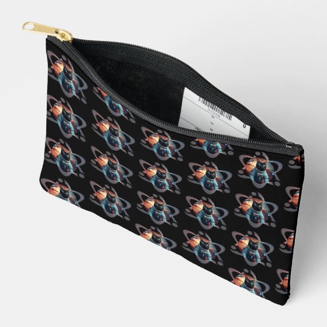 Pochette À Accessoires Science des chats spatiaux (Ouvrir)