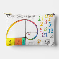 Séquence de Fibonacci et ratio d'or Math Zip Pouch