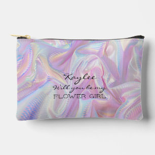 Pochette À Accessoires Serez-Vous Mon Hologramme Flower Girl Faux