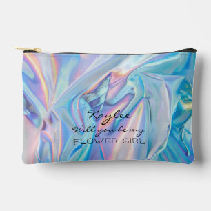 Pochette À Accessoires Serez-Vous Mon Hologramme Flower Girl Faux