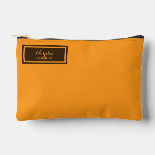 Pochette À Accessoires Sérieux Classique Minimal Simple Orange