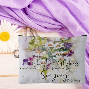 Pochette À Accessoires Servez le Seigneur avec joie floral