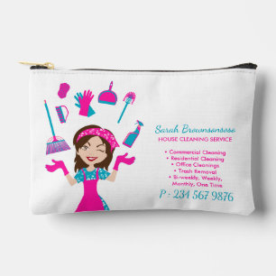 Pochette À Accessoires Service de nettoyage de maison de dessin animé ros