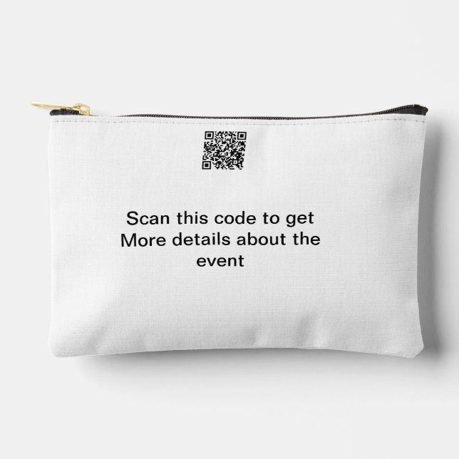 Pochette À Accessoires Simple analyse de code Q R modèle d'événement méti (Recto)