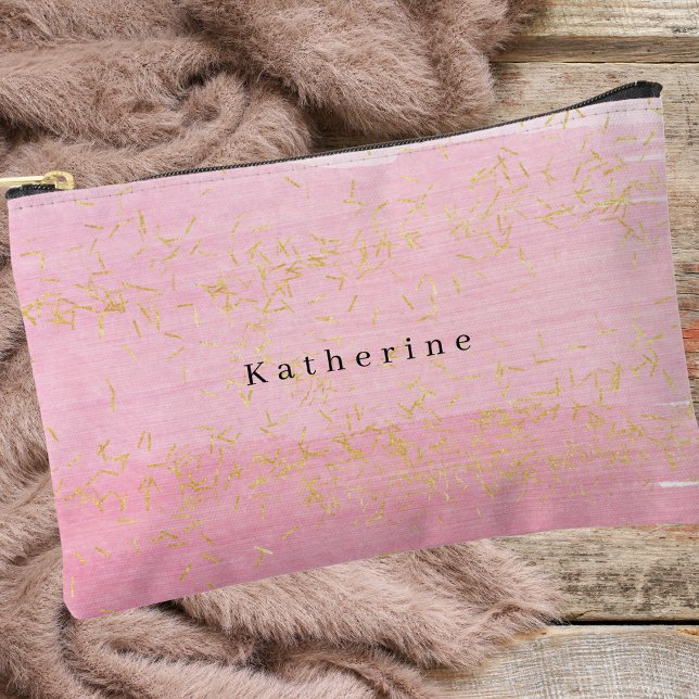 Pochette À Accessoires Simple moderne couleur rose pâle (Créateur téléchargé)