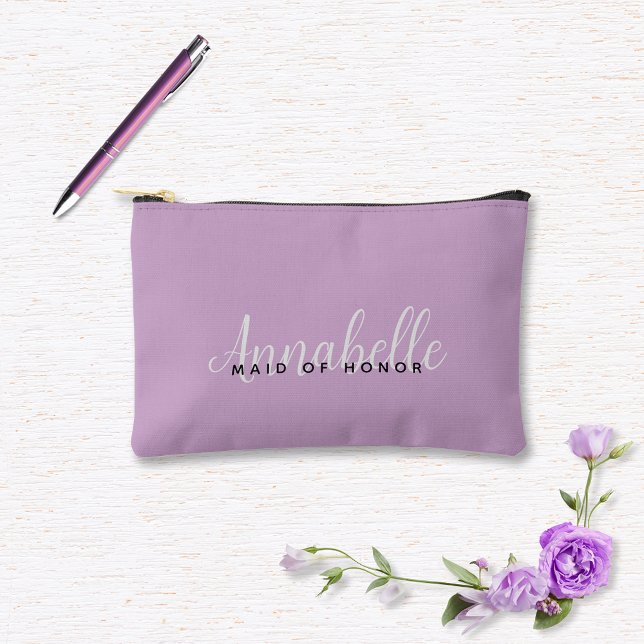 Pochette À Accessoires Simple moderne Lilac violet Mariage personnalisé (Créateur téléchargé)