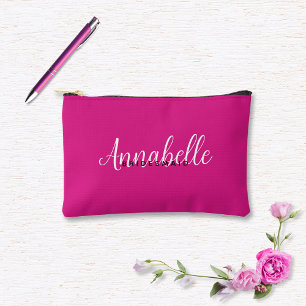 Pochette À Accessoires Simple Moderne Mariage Personnalisé Rose Magenta