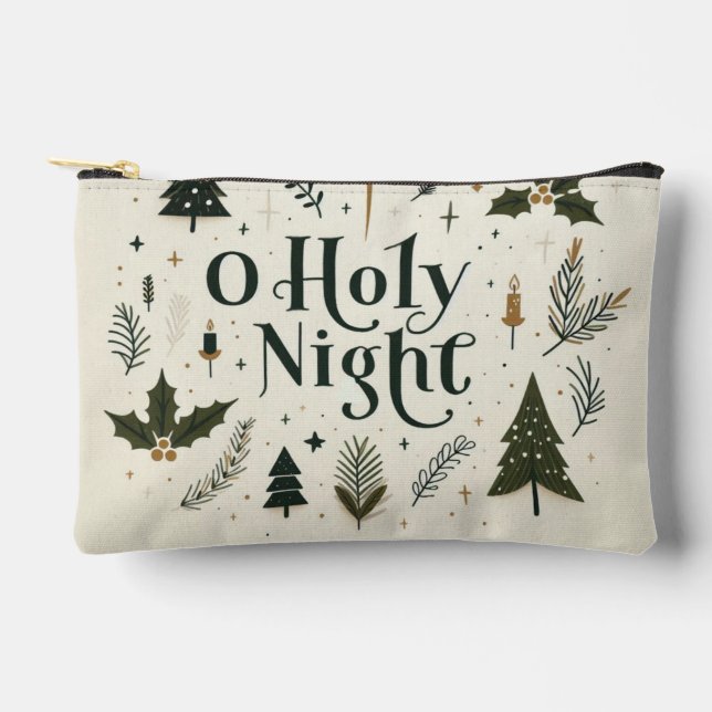 Pochette À Accessoires Simple Noël O Sainte Nuit (Recto)
