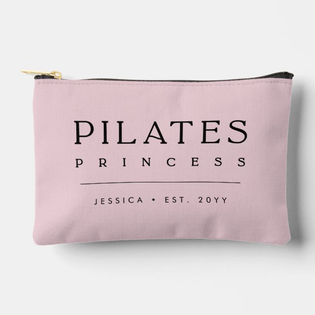 Pochette À Accessoires Simple Personalized Blush Pink Pilates Princess (Recto)