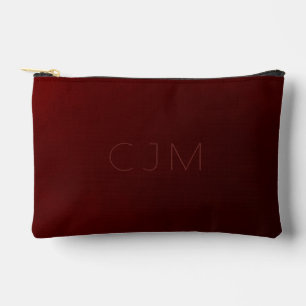 Pochette À Accessoires Simple Triple Monogramme sur Ombré Rouge Sang à Ro