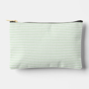 Pochette À Accessoires Simple Vert Jade Laitux Rayure Étroite