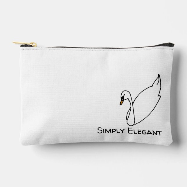 Pochette À Accessoires Simply Elegant Swan (Recto)