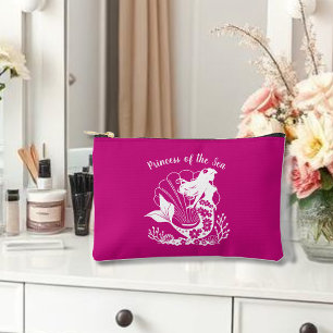 Pochette À Accessoires Sirène hawaïenne Princesse de la mer rose