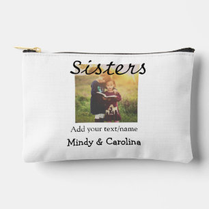 Pochette À Accessoires Sisters besties BFF ajouter nom de la photo nom fa