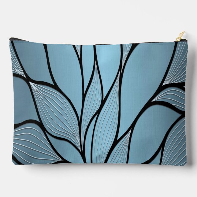 Pochette À Accessoires Sky Blue Hues Creative Leave Motif (Verso)