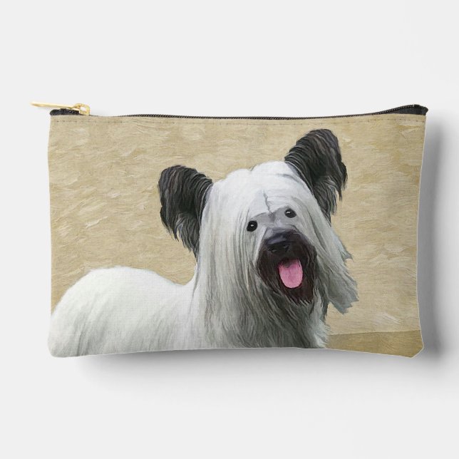 Pochette À Accessoires Skye Terrier Peinture Silver Grey Original Chien A (Recto)