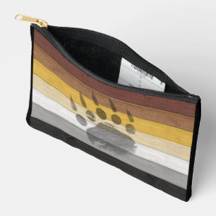 Pochette À Accessoires SlipperyJoe's Bear Pride drapeau de la texture du