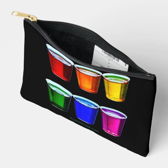 Pochette À Accessoires SlipperyJoe's shot glasses liquid pride colors cel (Ouvrir)