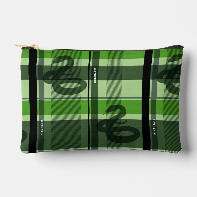 Pochette À Accessoires SLYTHERIN™ Tartan Plaid Motif (Recto)