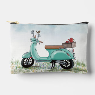 Pochette À Accessoires Small Teal Scooter 