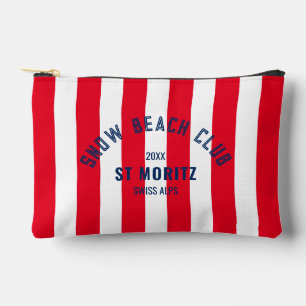 Pochette À Accessoires Snow Beach Club Red Cabana Stripe hiver