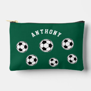 Pochette À Accessoires Soccer Vert Enfants personnalisés Retour à l'école