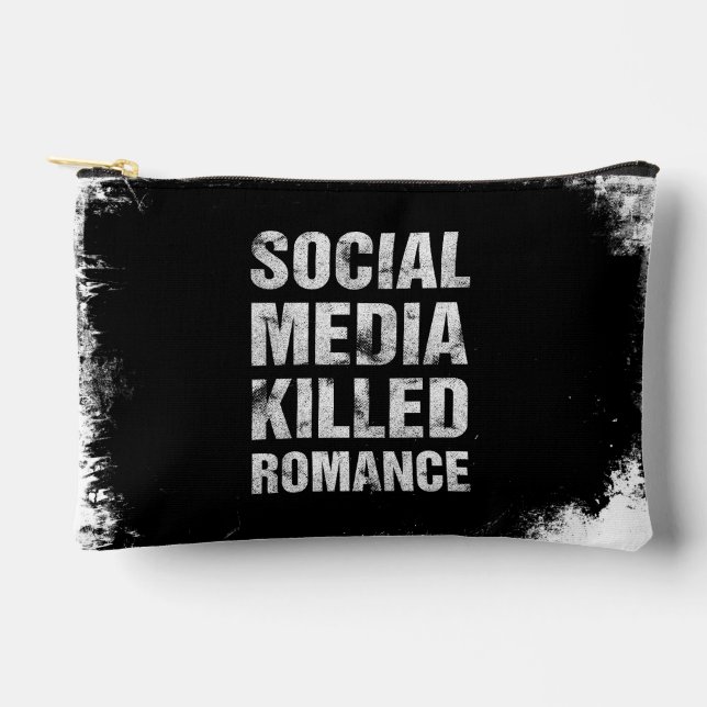 Pochette À Accessoires Social Media Killed Romance (Recto)