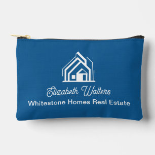 Pochette À Accessoires Société immobilière bleue Realtor personnalisé