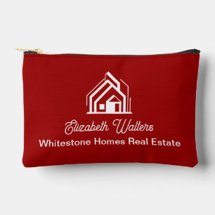 Pochette À Accessoires Société immobilière personnalisée Red Realtor