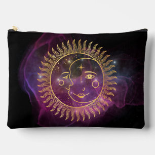Pochette À Accessoires Soleil céleste pourpre et lune
