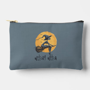 Pochette À Accessoires Sorcière sur Broomstick sur Pleine lune
