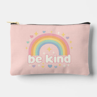 Pochette À Accessoires Soyez Gentil – Arc-en-Ciel Pastel Positivité