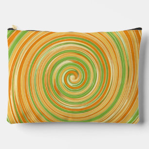 Pochette À Accessoires Spirale de couleurs d'agrumes amusantes