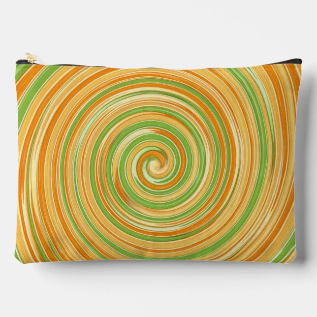 Pochette À Accessoires Spirale de couleurs d'agrumes amusantes (Recto)