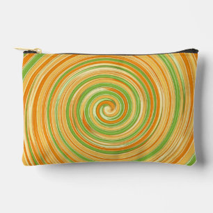 Pochette À Accessoires Spirale de couleurs d'agrumes amusantes