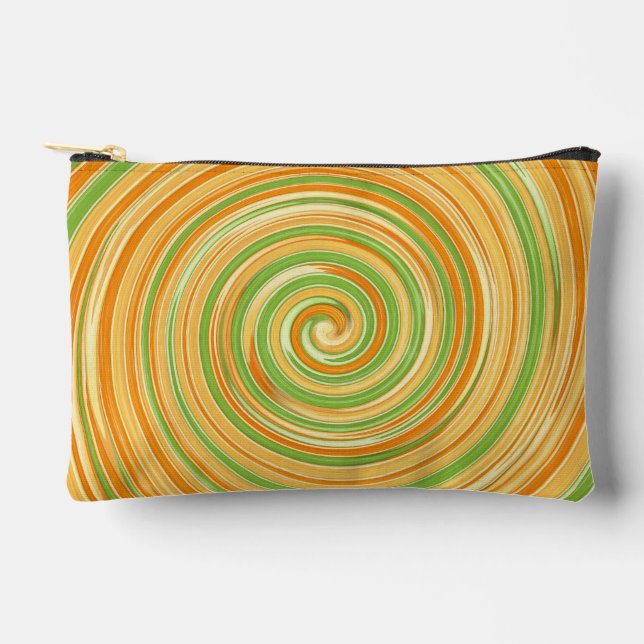 Pochette À Accessoires Spirale de couleurs d'agrumes amusantes (Recto)