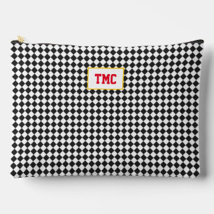 Pochette À Accessoires Sports Check Motif INITIALES Équipe Couleurs Voyag