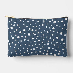 Pochette À Accessoires Spots Dalmatiens Bleus Marine, Points Dalmatiens, 