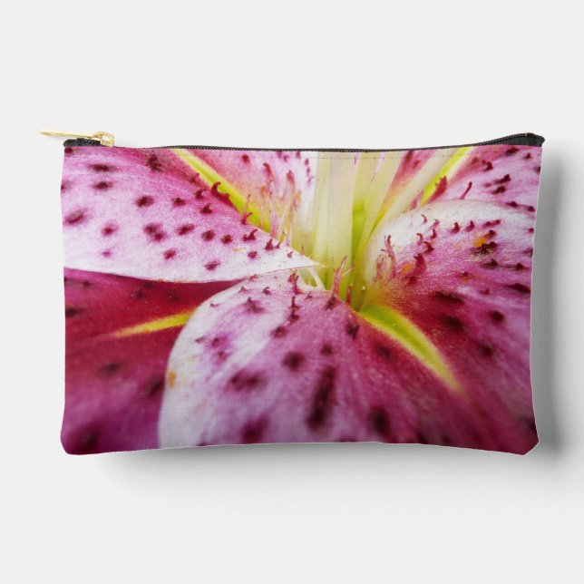 Pochette À Accessoires Stargazer Lily brillant Magenta Floral (Recto)