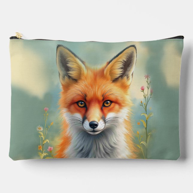 Pochette À Accessoires Striking Eyes of a Cunning Red Fox   (Recto)