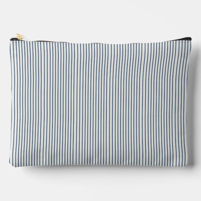 Pochette À Accessoires Stripes Modern Indigo Minimalist Elegance (Recto)
