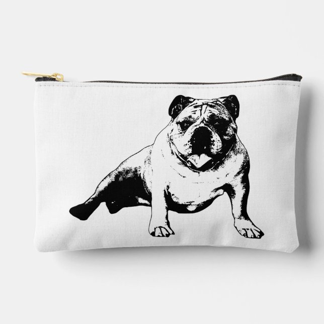 Pochette À Accessoires Style Bulldog avec des lignes nettes (Recto)