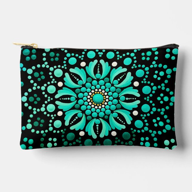 Pochette À Accessoires Style Chic tendance moderne Girly Turquoise Dot Ar (Recto)