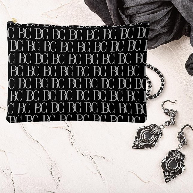 Pochette À Accessoires Style tendance vue designer monogramme (Créateur téléchargé)